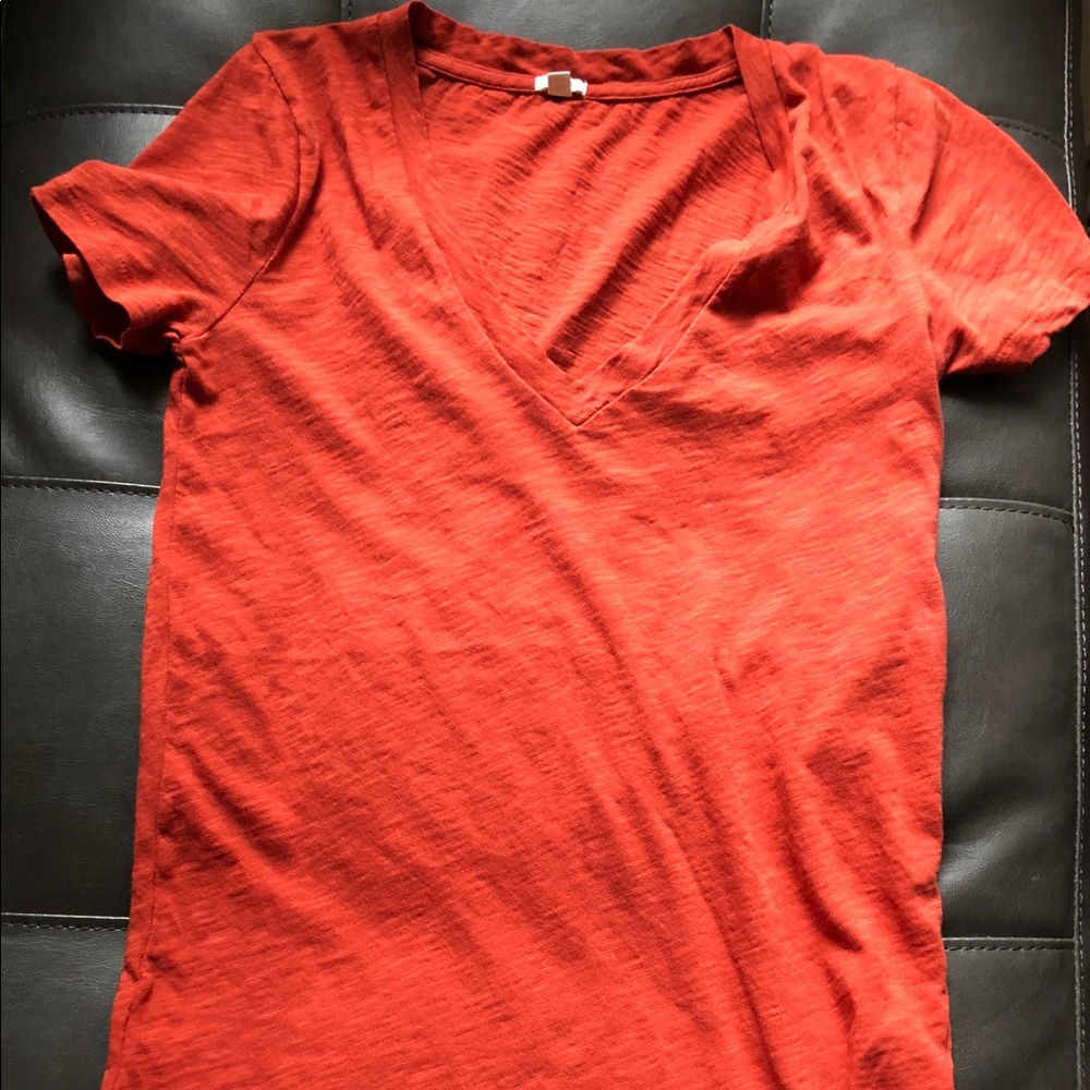 J. Crew Vintage cotton V-neck T-shirt